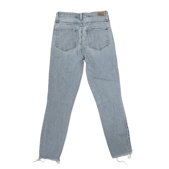 PAIGE women's Hoxton Crop Skinny Leg Light denim Jeans Size 27 - Picture 2 of 11